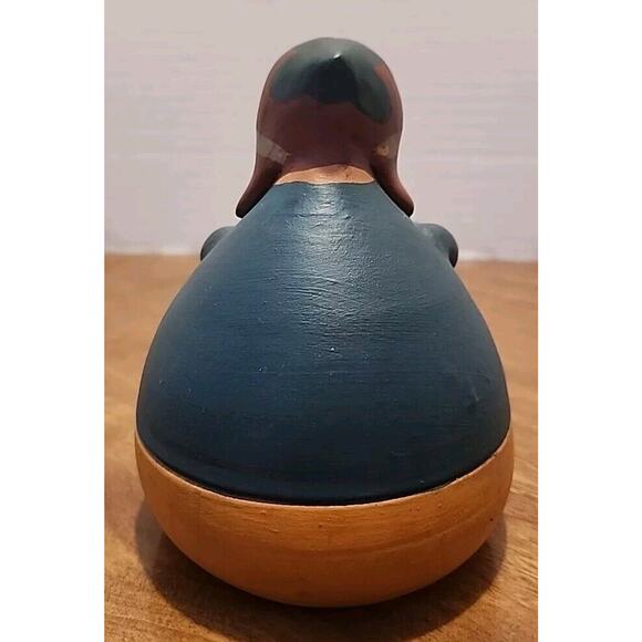 Peruvian Clay Roly Poly Mary & Joseph Figurines Set Of 2 - 5" Tall 4" Wide Each - Picture 4 of 13